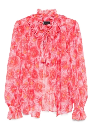 STYLAND floral-print ruffled blouse - Pink