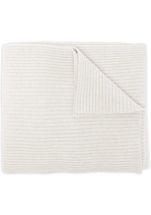 N.Peal short rib-knit scarf - Neutrals