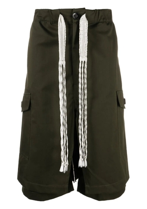 Wales Bonner Xalam baggy cargo shorts - Green