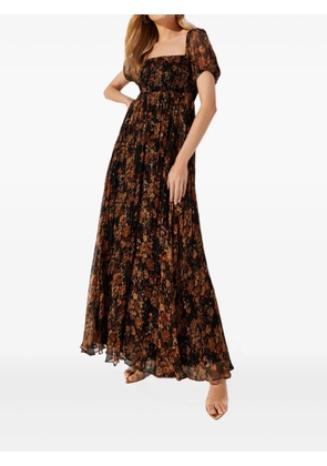 Caroline Constas floral-print square-neck maxi dress - Brown