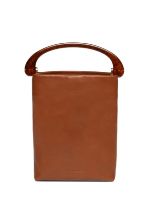 DRIES VAN NOTEN leather top-handle mini bag - Brown