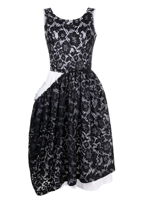Comme Des Garçons layered draped lace dress - Black