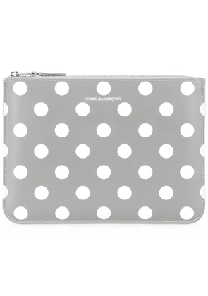Comme Des Garçons Wallet polka dot coin purse - Grey