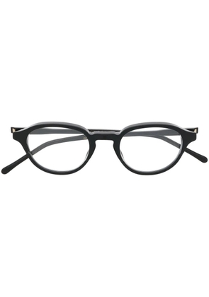 Gucci Eyewear logo-print round-frame glasses - Black
