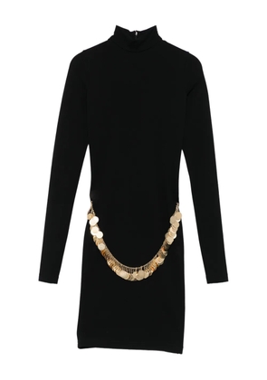 Burc Akyol coin-embellished high-neck mini dress - Black