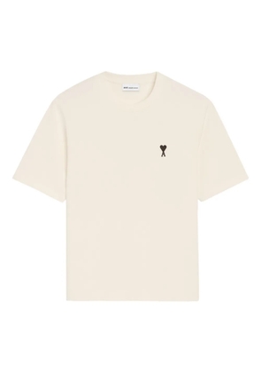 AMI Paris logo-detail T-shirt - Neutrals