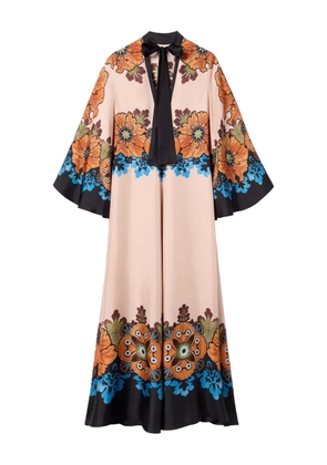 La DoubleJ Magnifico floral-print maxi dress - Neutrals