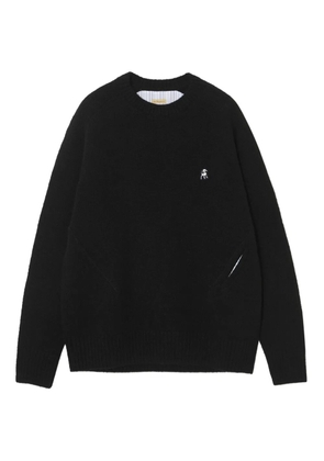 Undercover patch-detail wool sweater - Black