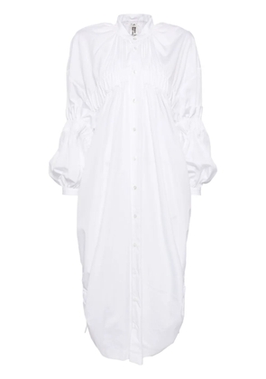 Noir Kei Ninomiya drawstring detail day dress - White