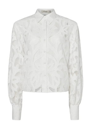 Temperley London floral-lace shirt - White