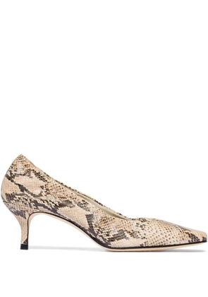 Bernardo Bernardo 1946 57mm Manu snakeskin-effect pumps - Neutrals