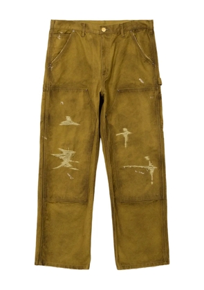 KAMIYA distressed cotton trousers - Yellow