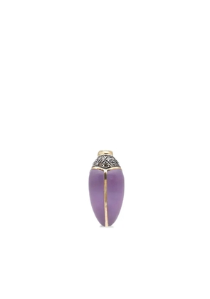 Bibi van der Velden 18K yellow gold Mini Scarab diamond and amethyst earrings