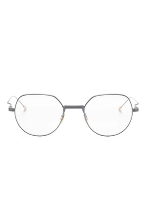 Thom Browne Eyewear round-frame metal glasses - Black