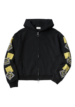 KAPITAL graphic-print zip-fastening hoodie - Black