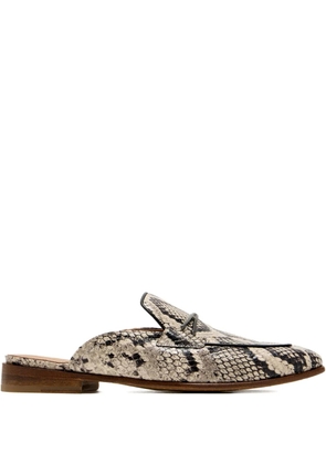 Magnanni snake-embossed slip-on mules - Neutrals