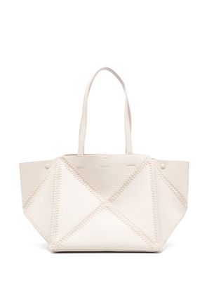 Nanushka The Origami crochet-stitch tote bag - Neutrals
