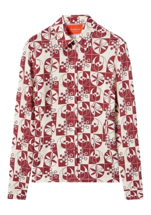 La DoubleJ geometric-print shirt - Red