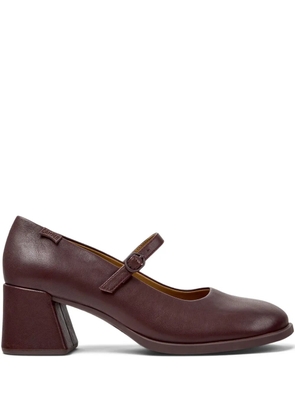 Camper buckle-strap block-heel loafers - Red