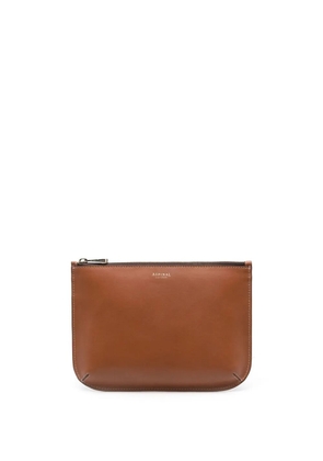 Aspinal Of London Ella leather clutch bag - Brown