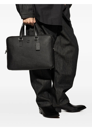 Coach Caden top handle leather briefcase - Black