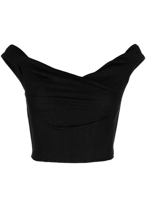 RTA cowl-neck crop top - Black