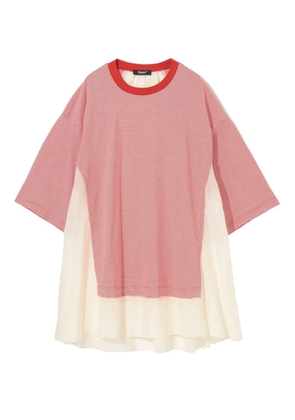 Undercover striped panelled pullover - Red