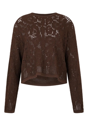 Roberto Cavalli crochet-effect sweater - Brown