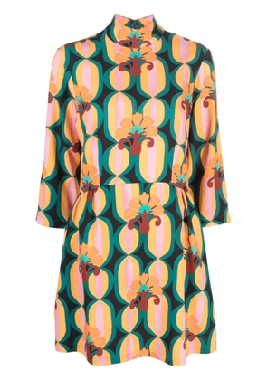 La DoubleJ Juliet geometric-print minidress - Blue