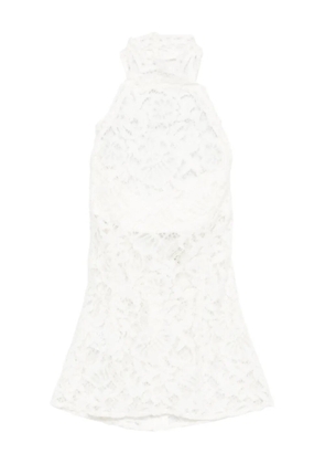 MANURÍ Cherie lace high-neck top - White