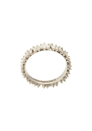 Suzanne Kalan 18kt white gold baguette diamond eternity band - Silver
