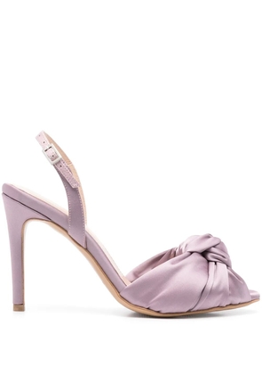 GINISSIMA 95mm satined sandals - Purple