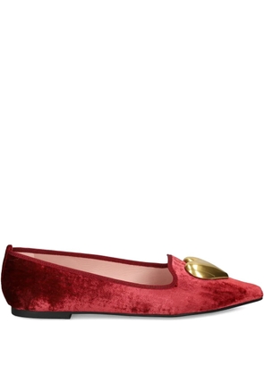 Pretty Ballerinas Ella heart-embellished ballet flats - Red