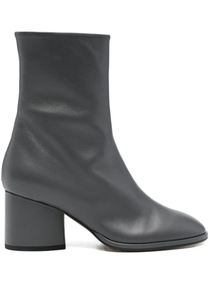 Aeyde block-heel leather ankle boots - Black
