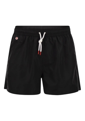 Kiton drawstring logo swim shorts - Black