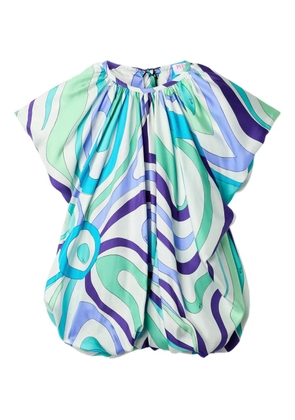 PUCCI Marmo-print voluminous top - Green