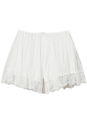 TWINSET lace-overlay shorts - White