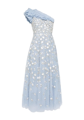 Needle & Thread Lea Ditsy gown - Blue