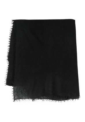 Warm-Me frayed-edge knit scarf - Black