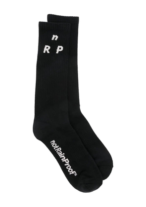 NotRainProof logo-jacquard socks - Black