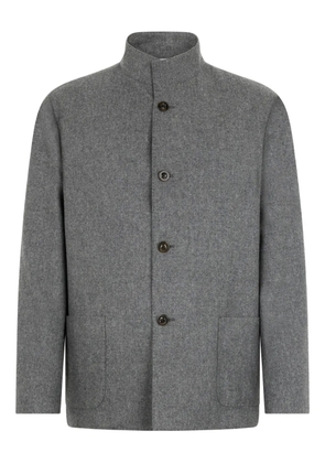 Boglioli high-neck patch-pocket jacket - Grey