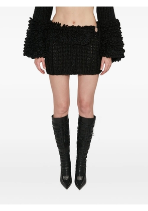 MISBHV knitted logo hardware mini skirt - Black