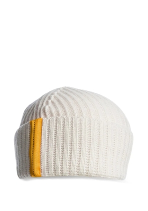 Parajumpers ribbed wool-blend beanie - White