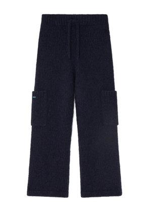 Alanui patch-pocket knitted trousers - Blue