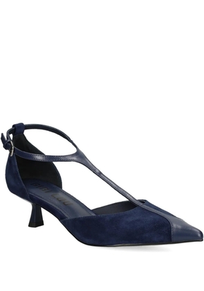Bibi Lou 40mm Canna T-strap pointed pumps - Blue