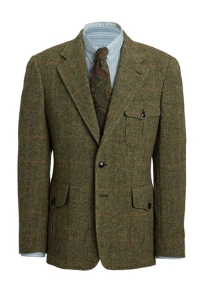 Ralph Lauren RRL herringbone-pattern patch-pocket blazer - Green