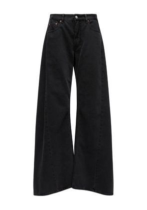 MM6 Maison Margiela five-pocket draped jeans - Black