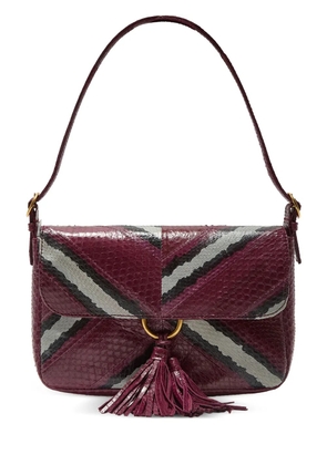 MALIPARMI geometric-pattern tassel shoulder bag - Purple