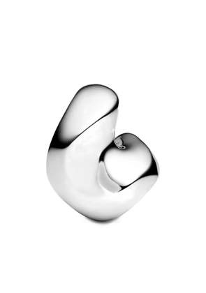 Maria Black Saddle Earring Medium - Silver