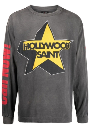 SAINT MXXXXXX graphic-print cotton T-shirt - Grey